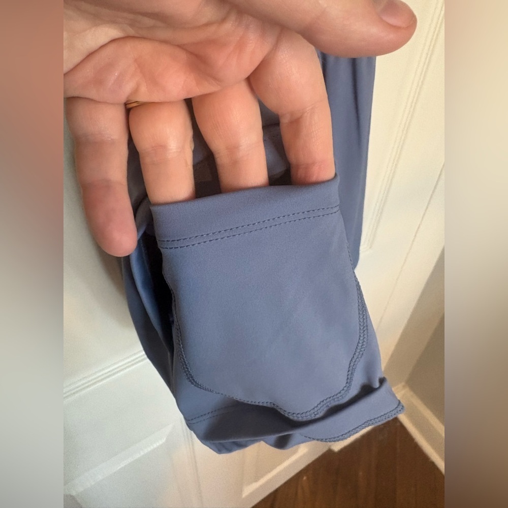 Women's Blue High-Waisted Shorts - Picture 8 of 11